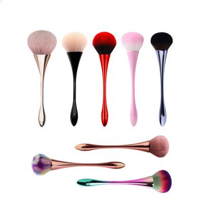 Vegan private label flat single brush makeup cosmetic powder brush